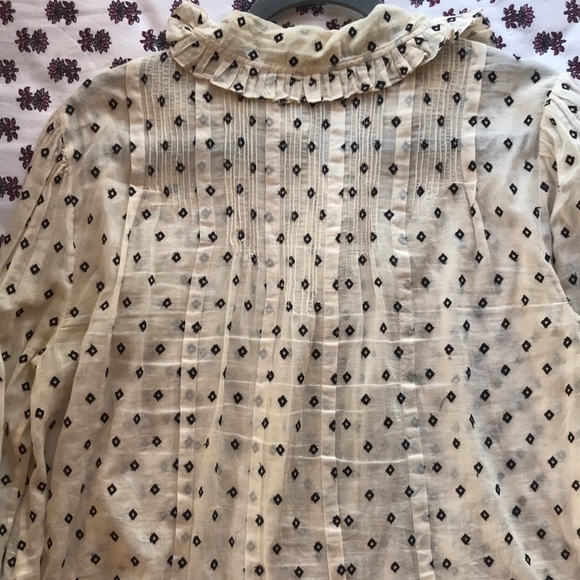 Doen Dilly Blouse Cream & Black Dot Print - Picture 5 of 5